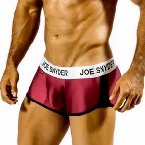 NWT Joe Snyder Wine Red Black Activewear Boxer Brief Trunk RARE XL 🔥🔥